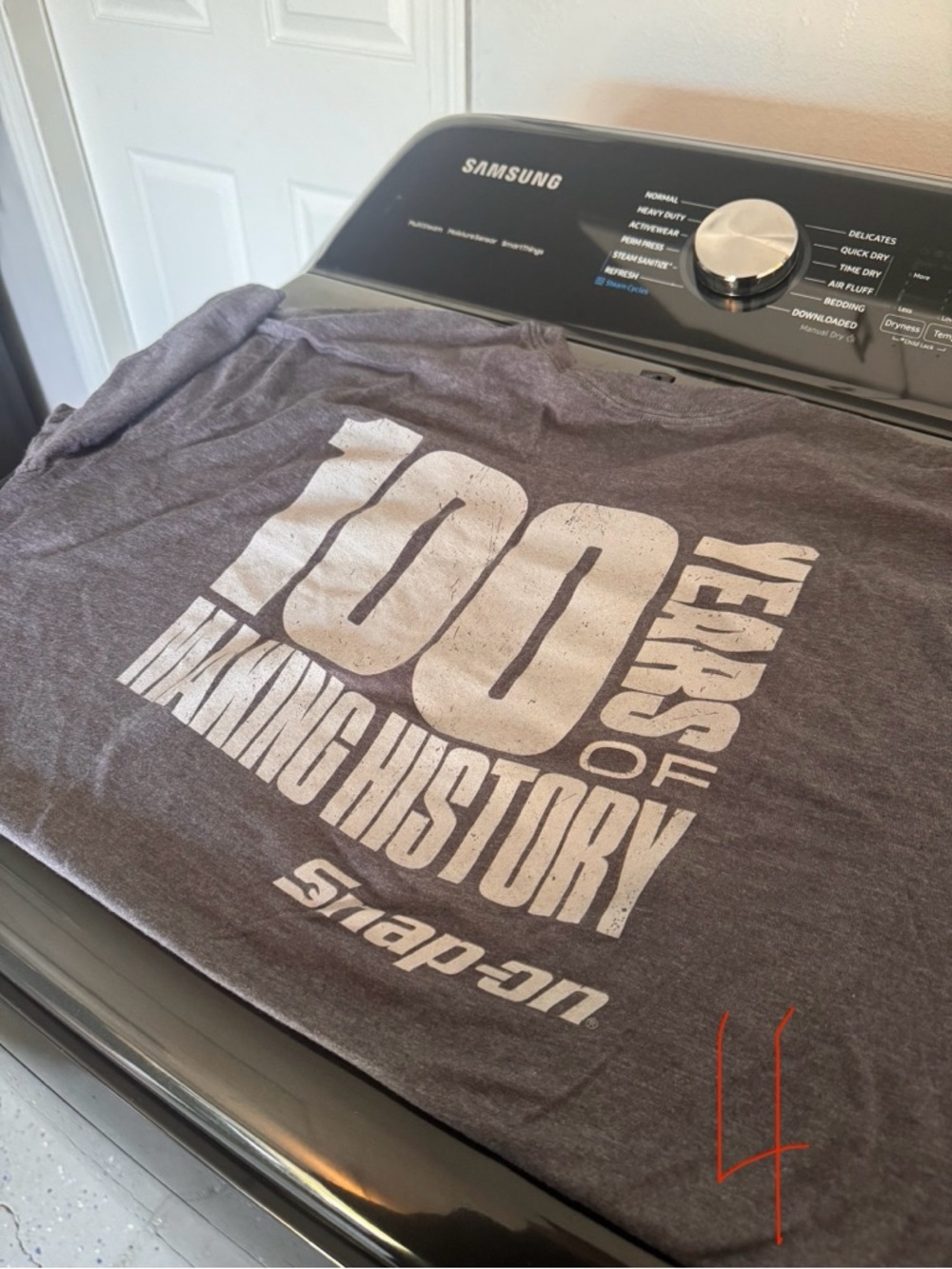 Snap-on Men's Charcoal Short Sleeve Tee - 100 Years Graphic